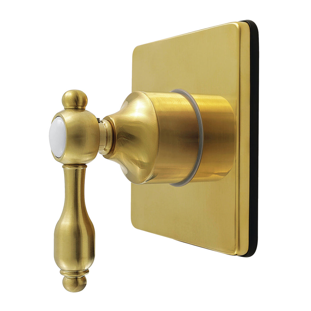 KS4047TAL Tudor Single-Handle Six-Way Diverter Valve with Square Trim Kit, Brushed Brass