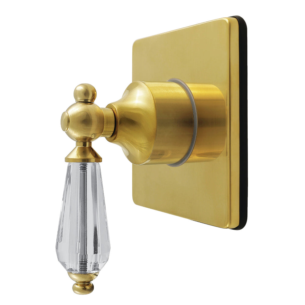 KS4047WLL Willshire Single-Handle Six-Way Diverter Valve with Square Trim Kit, Brushed Brass