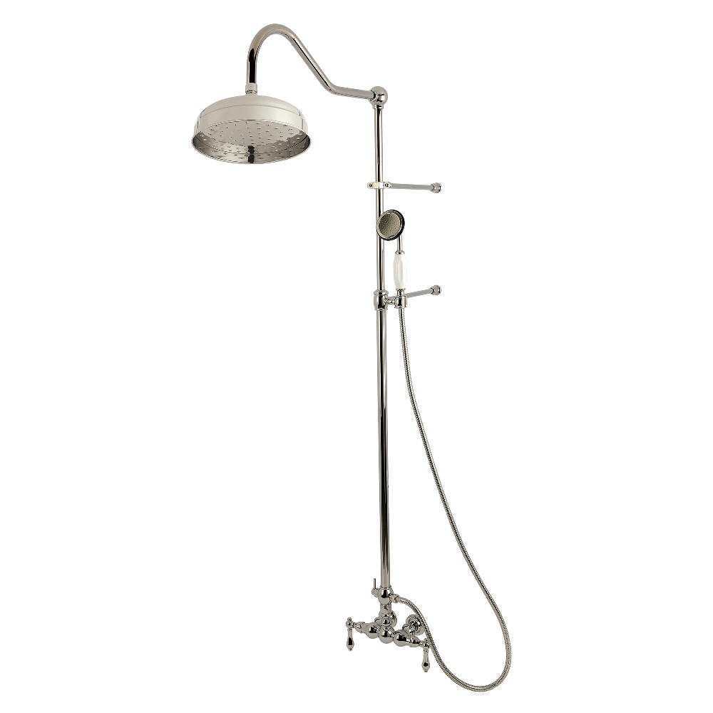 CCK6176 Vintage Tub Wall Mount Rain Drop Shower System with Hand Shower - Polished Nickel