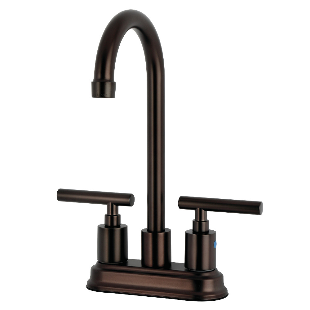 Picture of Kingston Brass KB8495CML Manhattan Double-Handle 4 in. Center Set Bar Faucet - Oil Rubbed Bronze