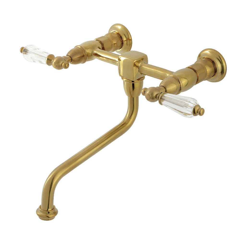 KS1217WLL Wilshire Double-Handle Wall Mount Bathroom Faucet - Brushed Brass