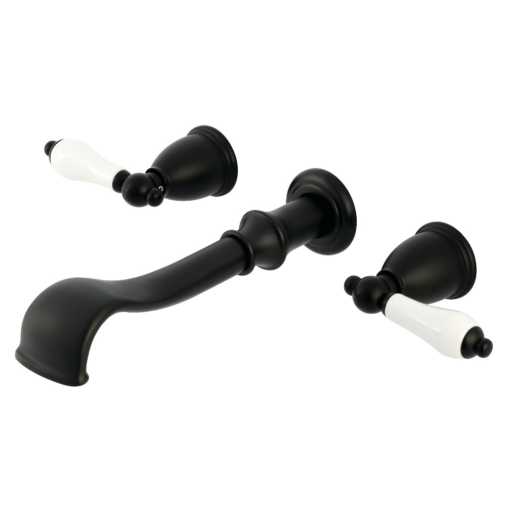KS5020PL Two-Handle Wall Mount Roman Tub Faucet - Matte Black