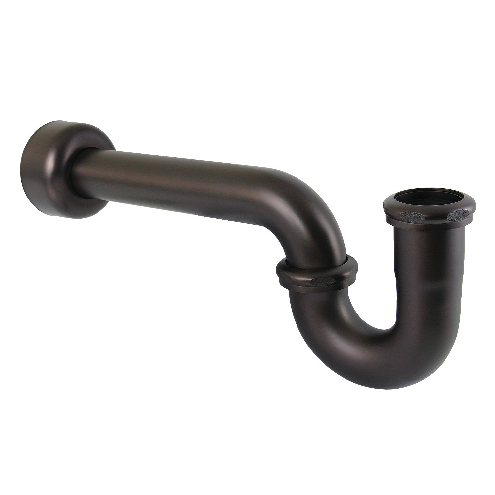 P-Trap with Box Flange - Oil Rubbed Bronze - 1.5 in. Diameter - Durable Brass