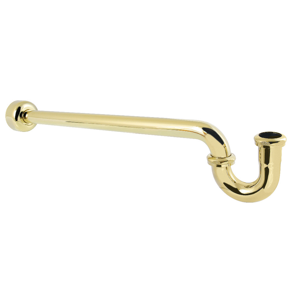 Decorative P-Trap - Polished Brass - 24 in. Length - Durable 18 Gauge