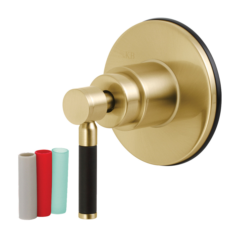 KS4037DKL Kaiser Single-Handle Six-Way Diverter Valve with Round Trim Kit - Brushed Brass