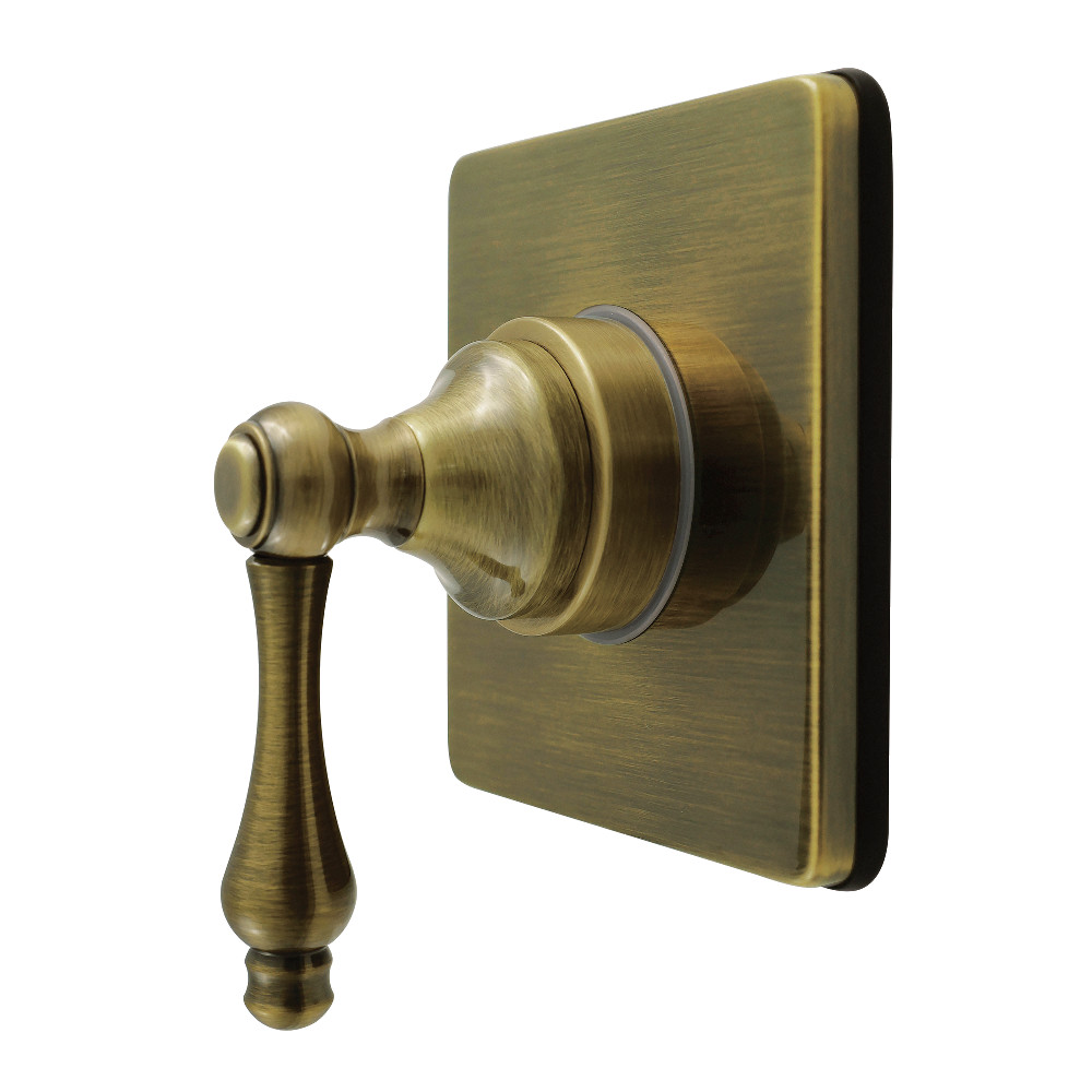 KS4043AL Restoration Single-Handle Six-Way Diverter Valve with Square Trim Kit, Antique Brass
