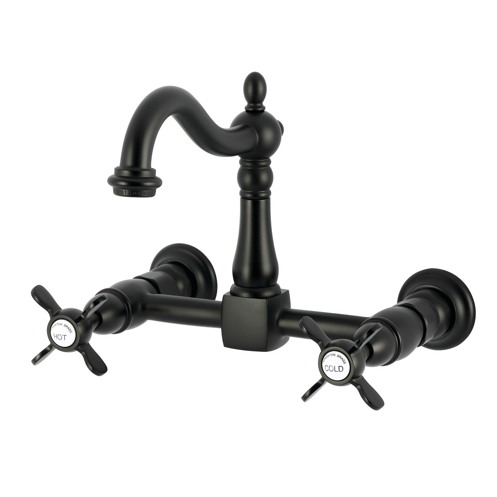 Picture of Kingston Brass KS1260BEX Essex Bridge Kitchen Faucet, Matte Black