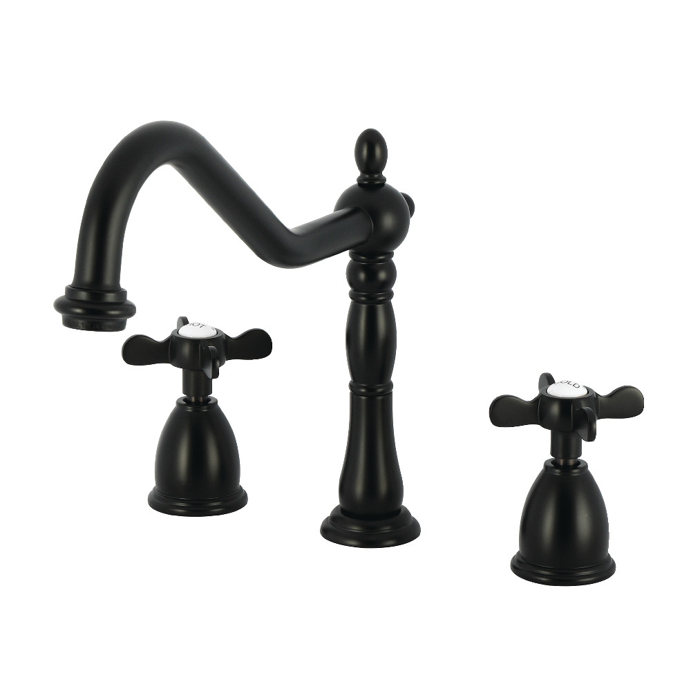 Picture of Kingston Brass KB1790BEXLS Essex Double-Handle Widespread Kitchen Faucet - Matte Black