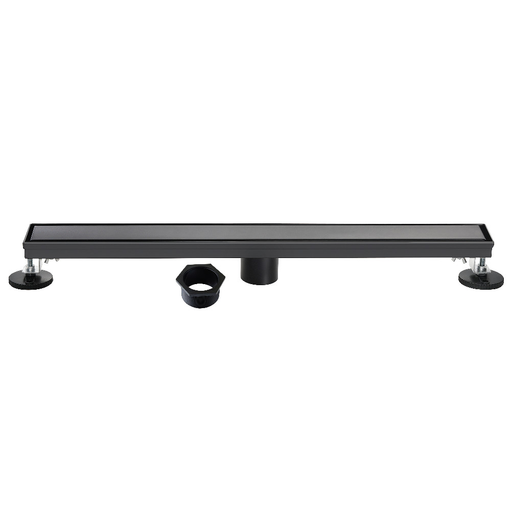 BSF3220 Watercourse 32 in. Stainless Steel Linear Shower Drain with Reversible Tile Insert & Flat Grate - Matte Black