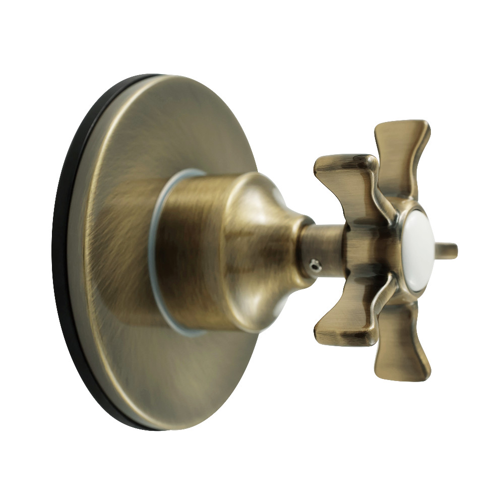 KS3033NX Hamilton Single-Handle Three-Way Diverter Valve with Round Trim Kit - Antique Brass