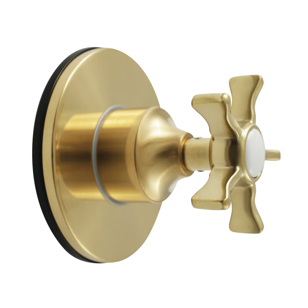 KS3037NX Hamilton Single-Handle Three-Way Diverter Valve with Round Trim Kit, Brushed Brass