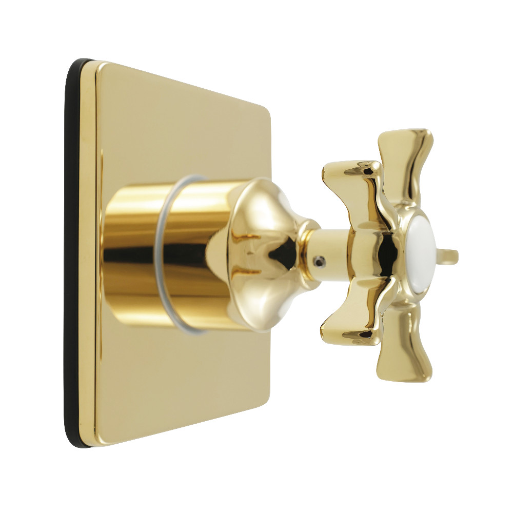 KS3042NX Hamilton Single-Handle Three-Way Diverter Valve with Square Trim Kit - Polished Brass