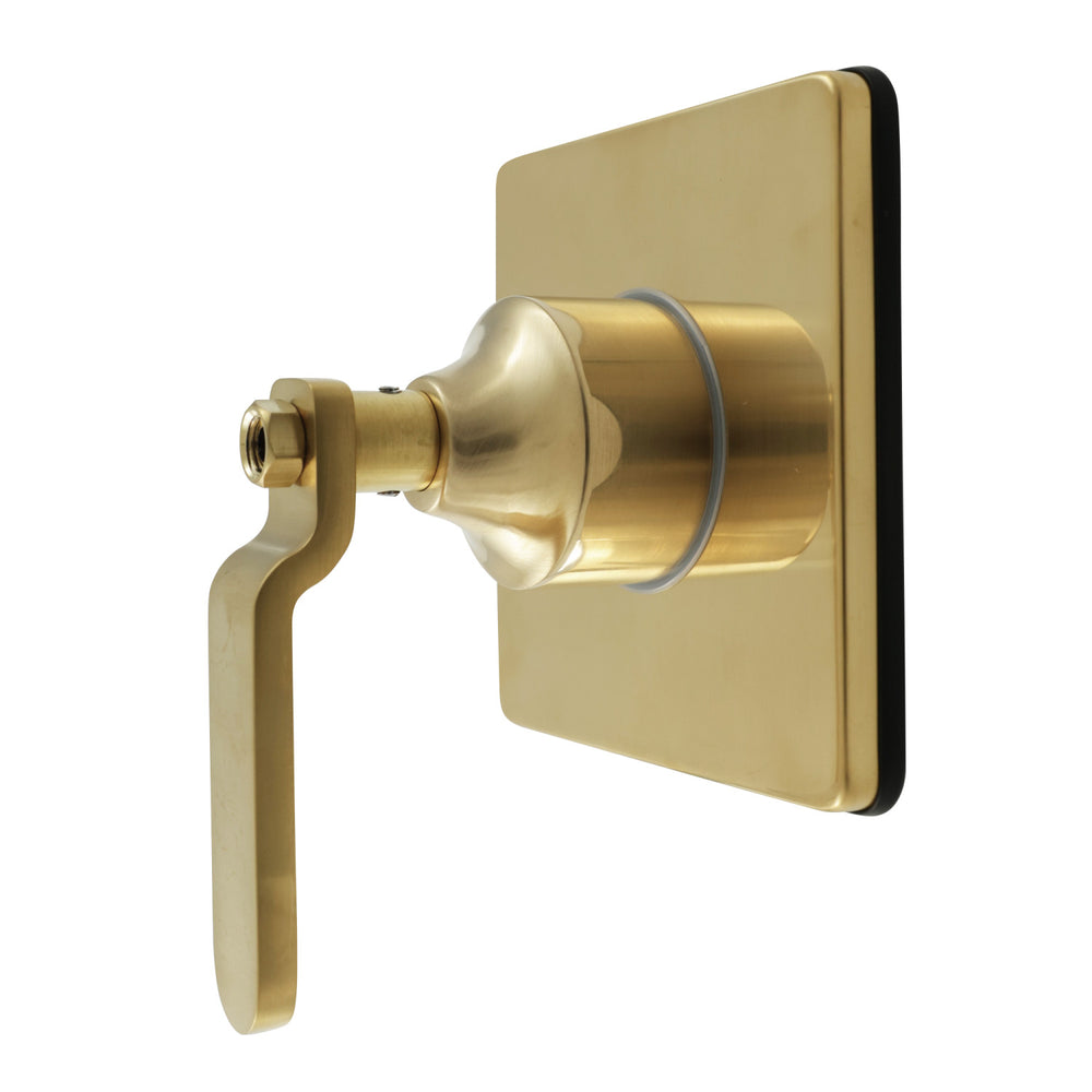 KS3047KL Whitaker Single-Handle Three-Way Diverter Valve with Square Trim Kit, Brushed Brass