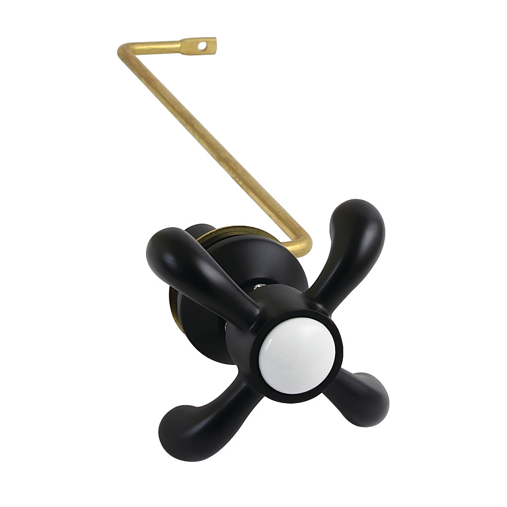 Side Mount Toilet Tank Lever - Matte Black - Durable Brass - Cross Handle Design