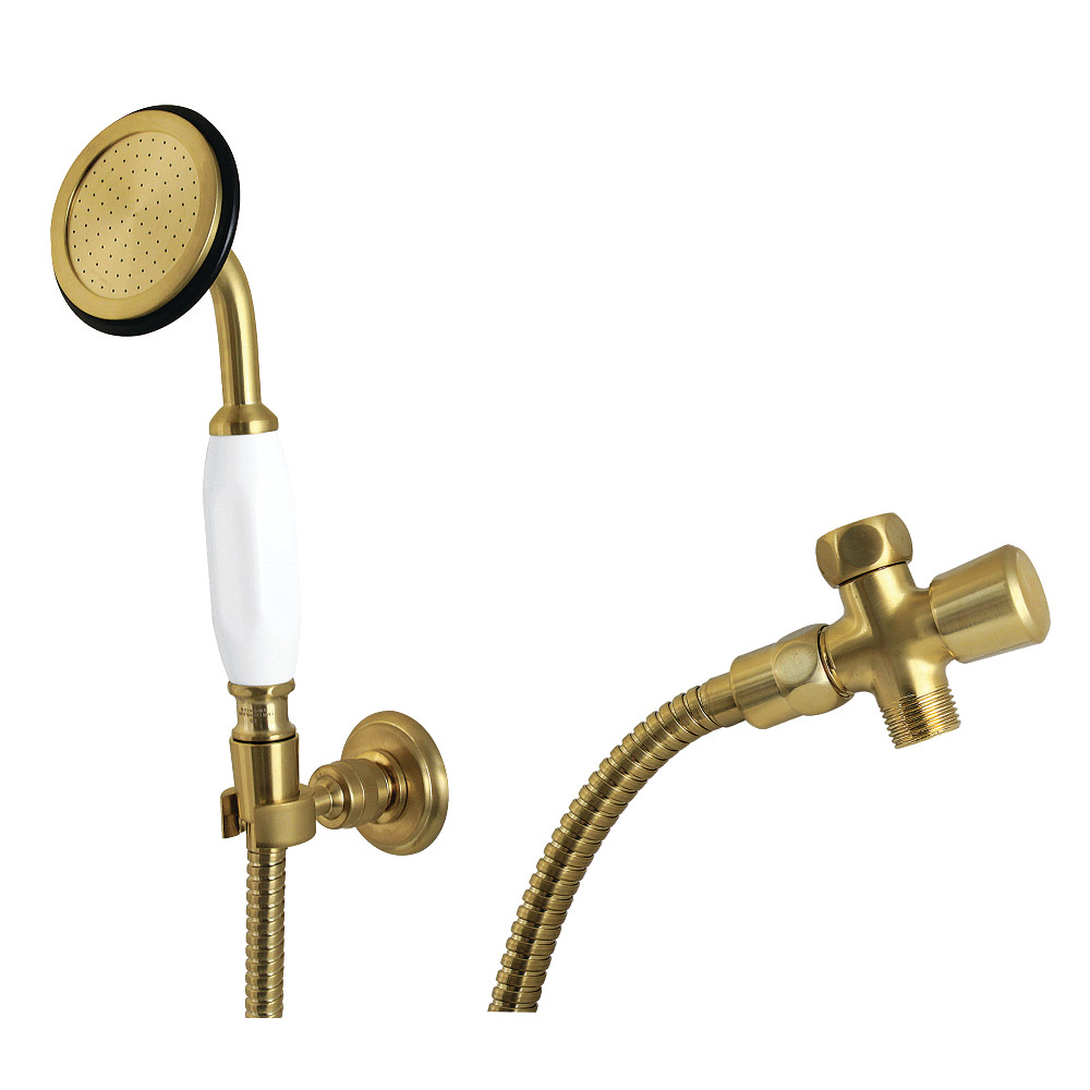 KX10207SD 8.43 x 3.06 x 3 in. Vintage Hand Shower Kit, Brushed Brass