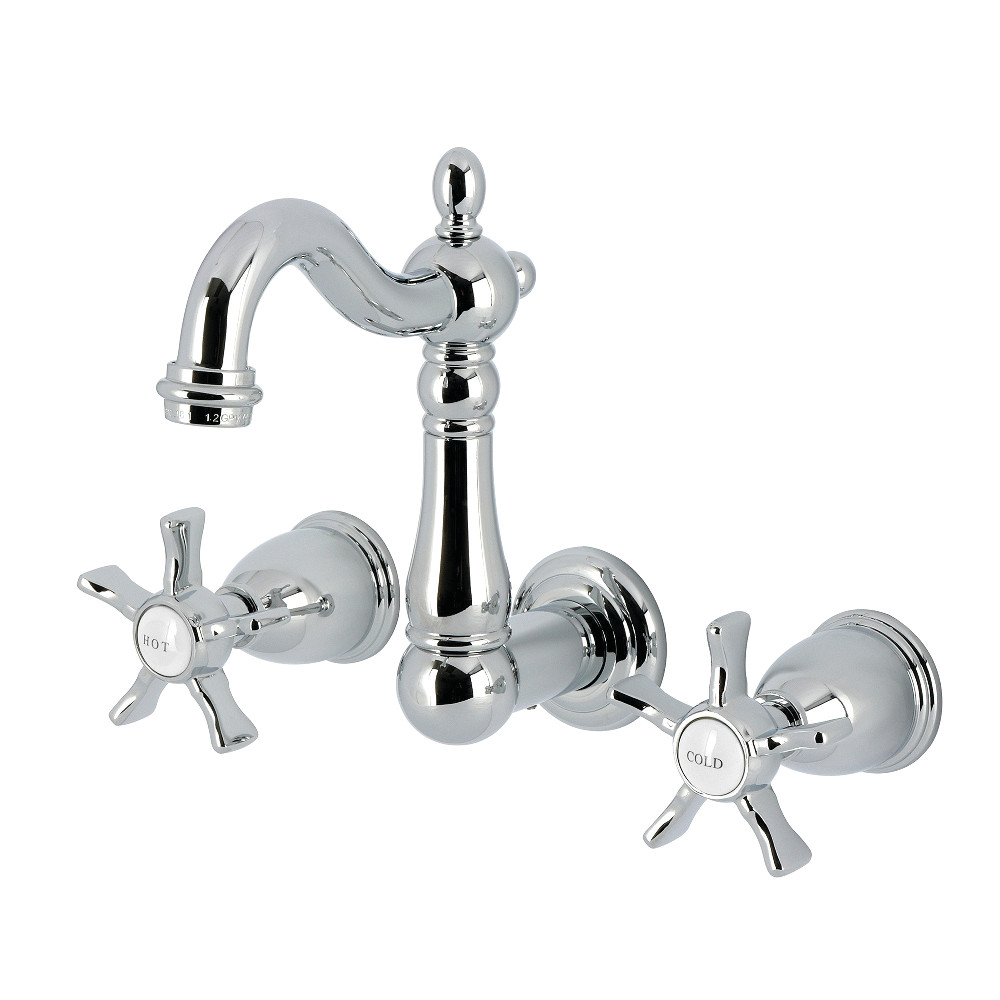 KS1221NX Hamilton Double-Handle Wall Mount Bathroom Faucet - Polished Chrome