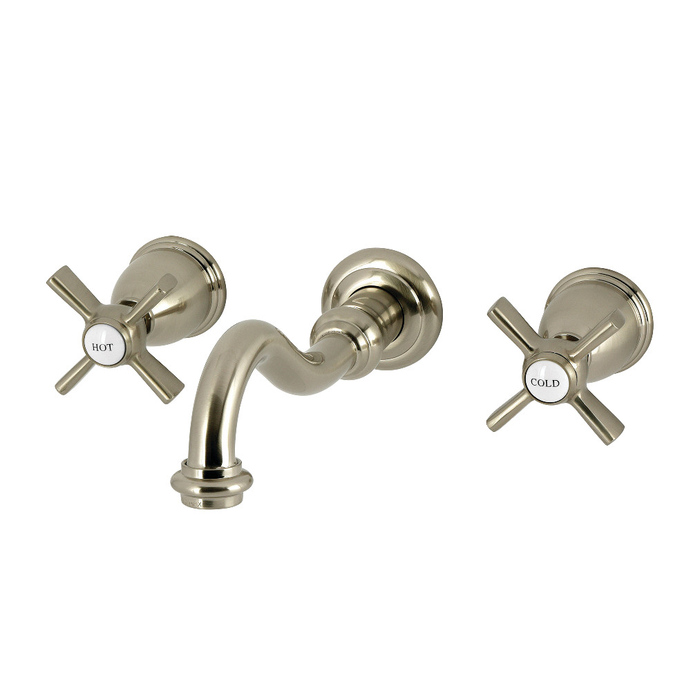 KS3128ZX Millennium Double-Handle Wall Mount Bathroom Faucet, Brushed Nickel