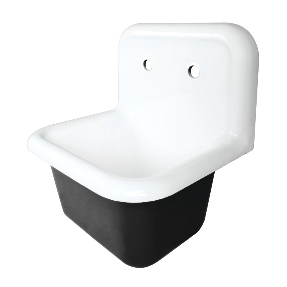 Picture of Kingston Brass GCLWS221811 Petra Galley 22 in. Cast Iron Single Bowl Wall Mount Utility Sink - White