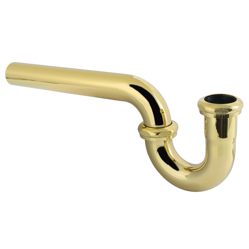 Decorative P-Trap - Polished Brass - 12.88 in. Length - 18 Gauge - Durable Design