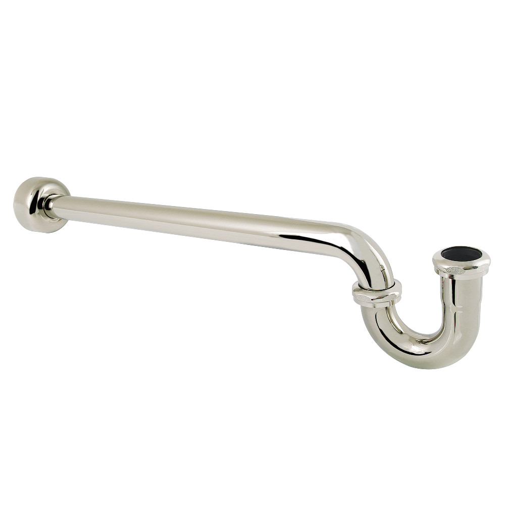 Decorative P-Trap - Polished Nickel - 24 in. - 18 Gauge - Durable Brass