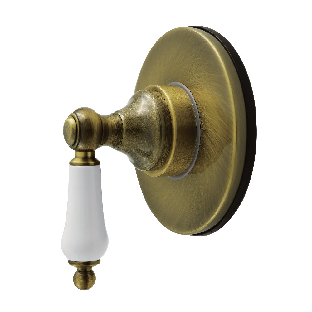 6-Way Diverter Valve with Round Trim - Antique Brass - Compact Design - Durable