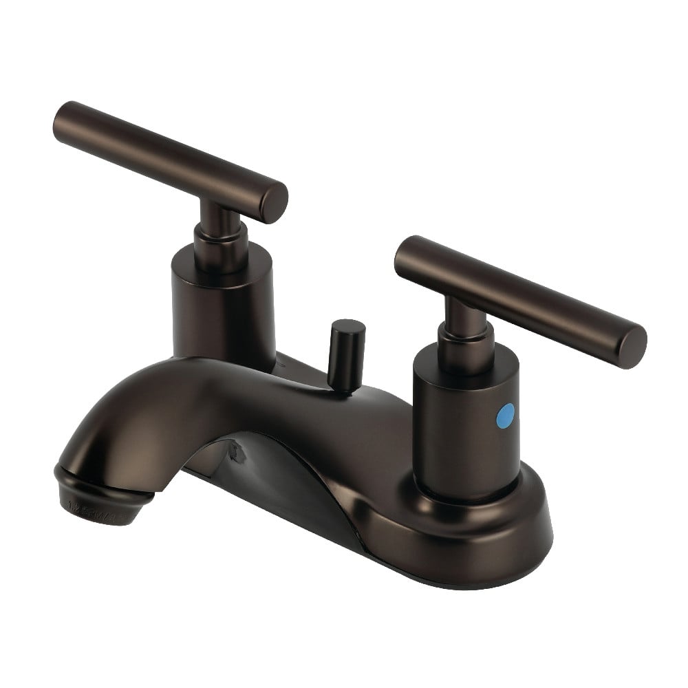 Manhattan Double-Handle Bathroom Faucet - Oil Rubbed Bronze - 4-inch - Includes Pop-Up Drain - Elegant Design