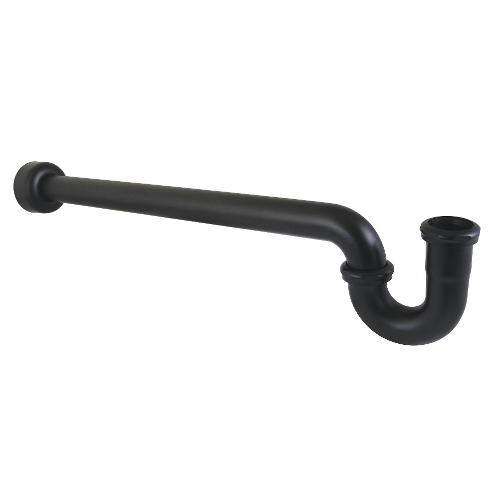 CC9240MB 1.25 or 1.5 x 1.5 in. P-Trap with Box Flange, 24 in. Length, 18 Gauge - Matte Black