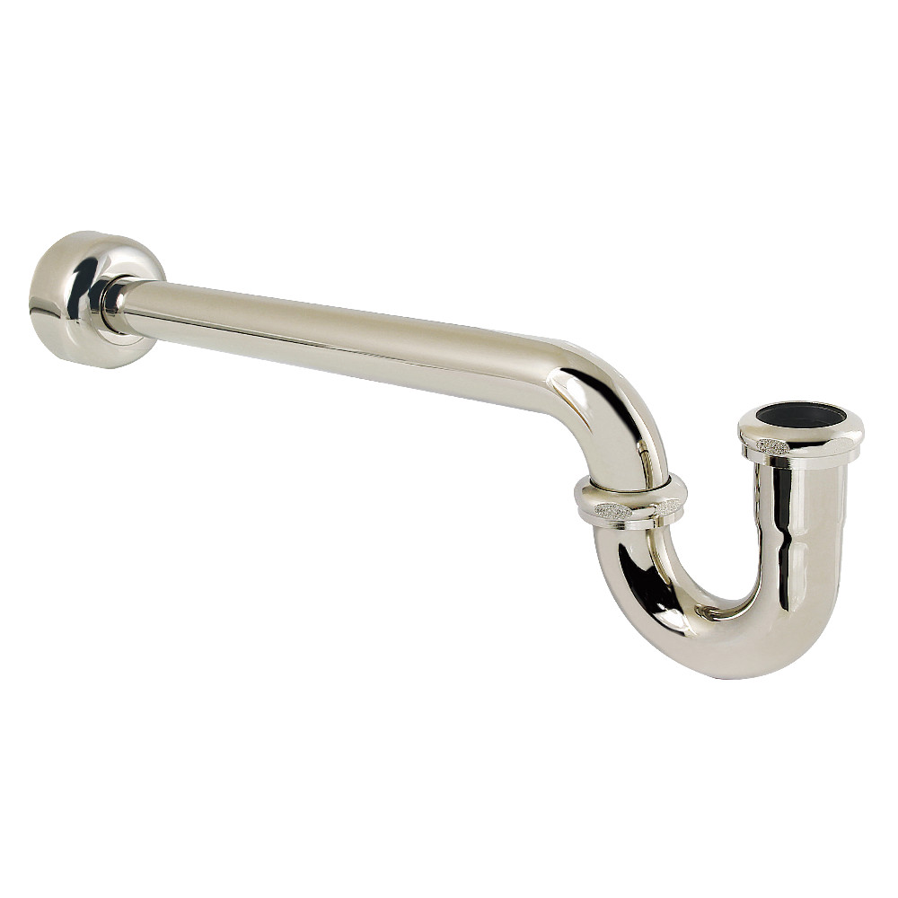 Decorative P-Trap - Polished Nickel - 19 in. Length - Durable 18 Gauge