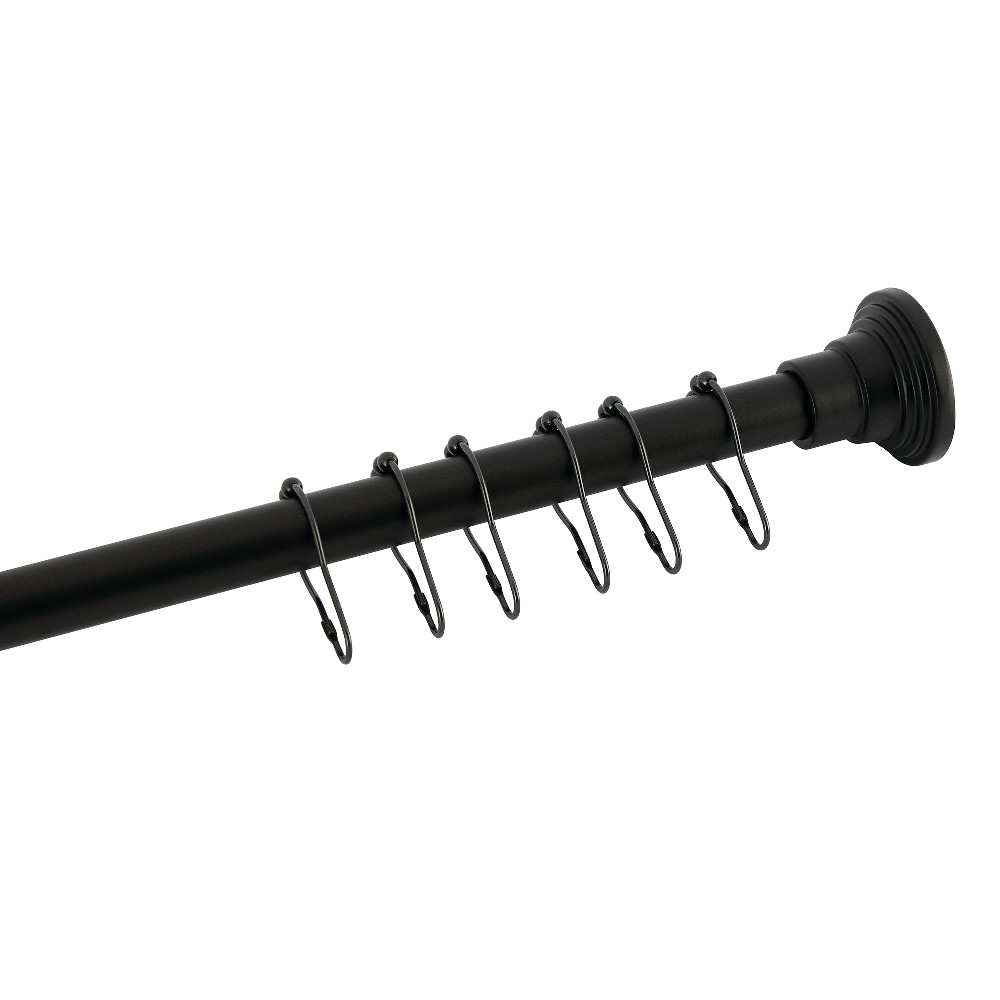 SCC2815 Edenscape 38 in. -60 in. Stainless Steel Adjustable Shower Curtain Rod with Rings - Oil Rubbed Bronze
