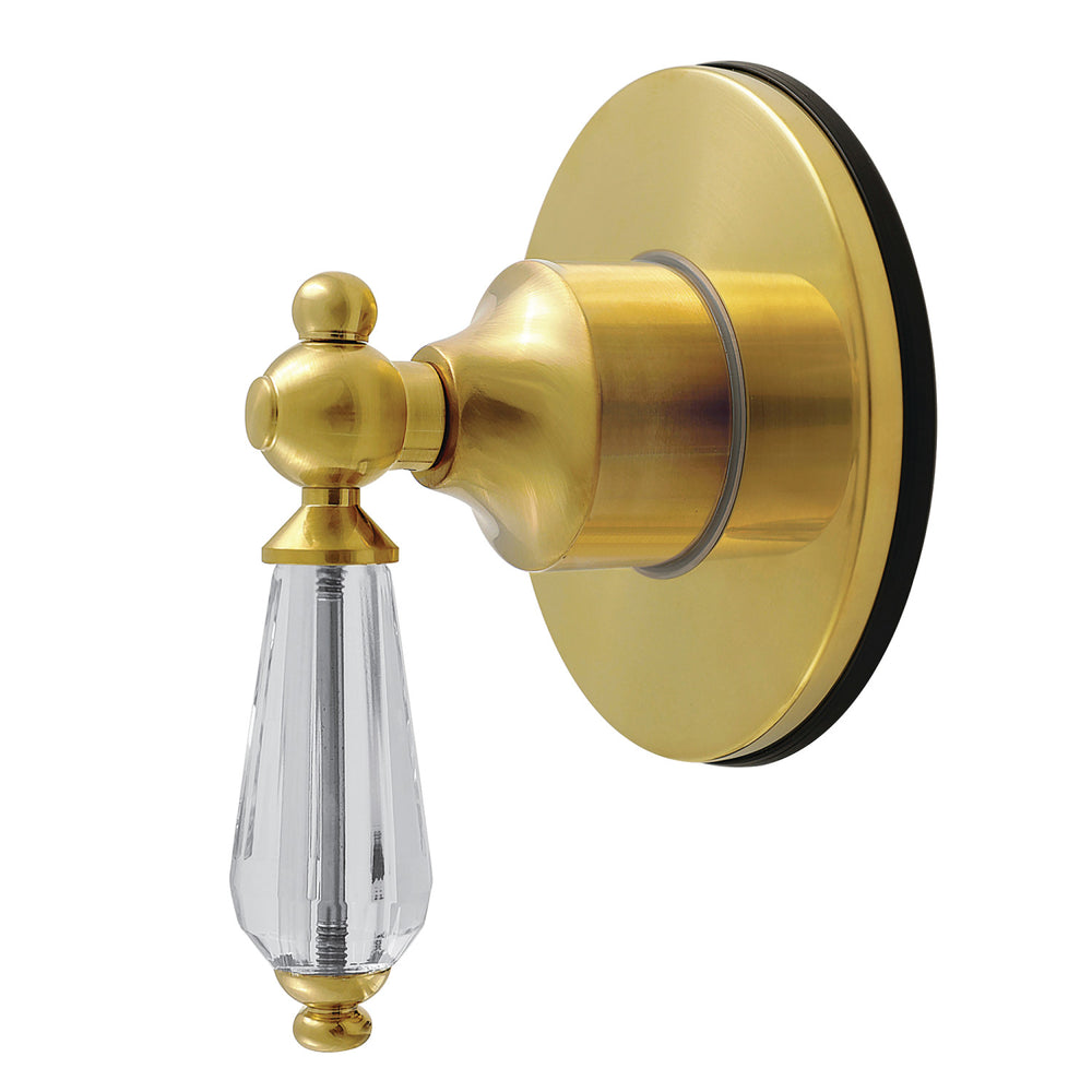 KS4037WLL Willshire Single-Handle Six-Way Diverter Valve with Round Trim Kit, Brushed Brass