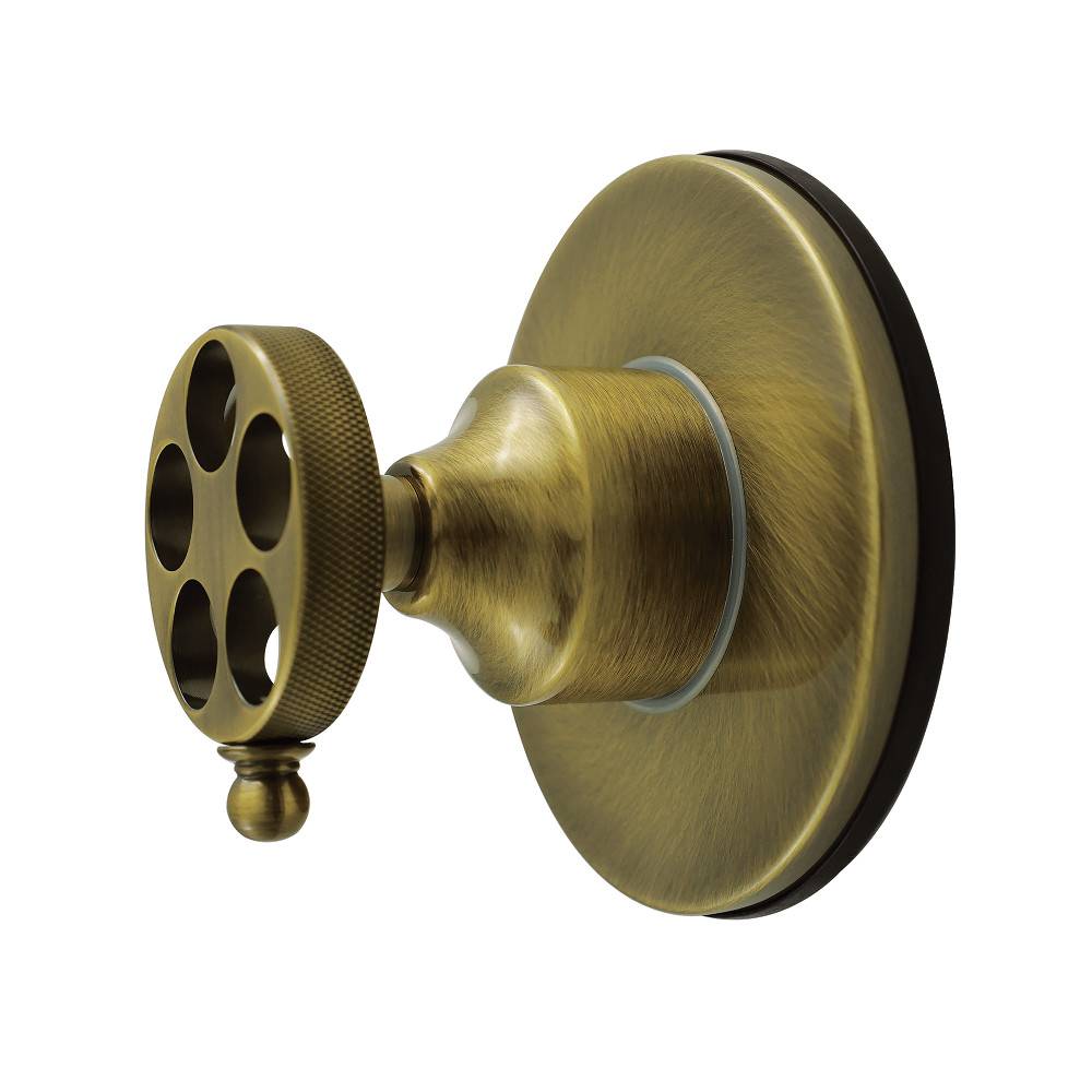 KS4033RKZ Wendell Single-Handle Six-Way Diverter Valve with Knurled Handle & Round Trim Kit - Antique Brass
