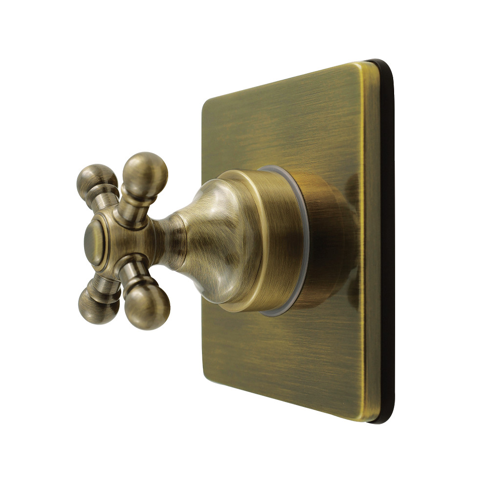 KS4043BX Metropolitan Single-Handle Six-Way Diverter Valve with Square Trim Kit, Antique Brass