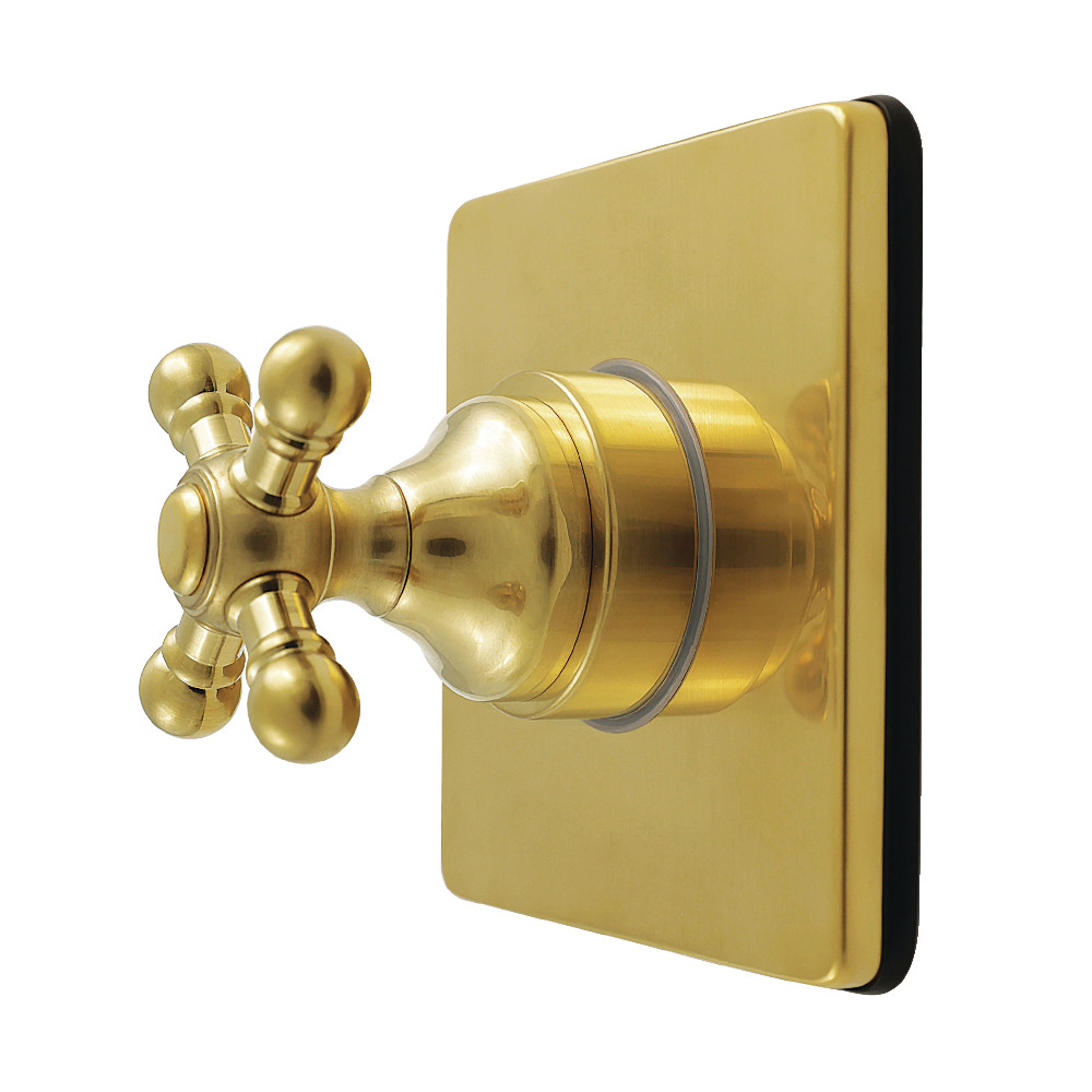 KS4047BX Metropolitan Single-Handle Six-Way Diverter Valve with Square Trim Kit, Brushed Brass