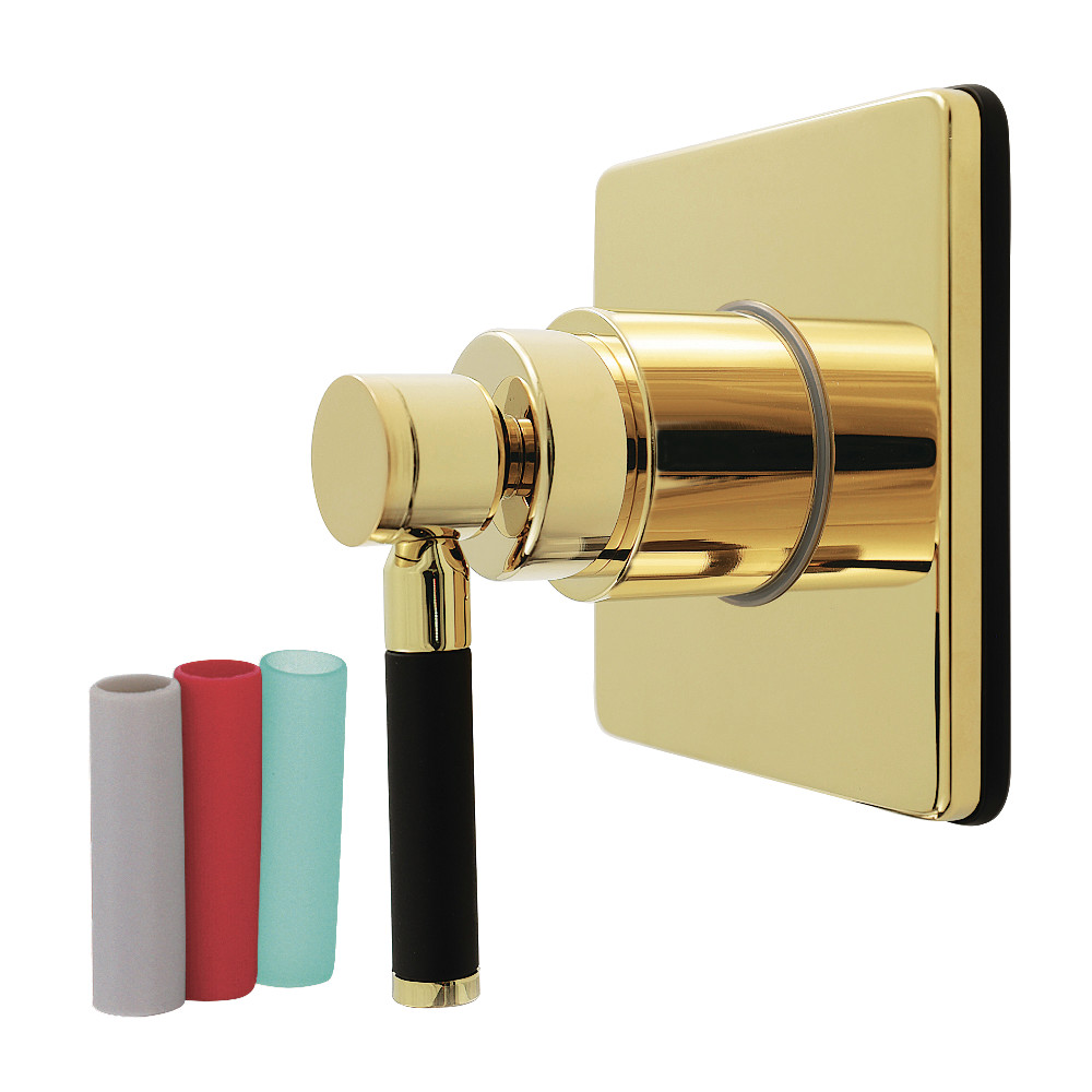 KS4042DKL Kaiser Single-Handle Six-Way Diverter Valve with Square Trim Kit - Polished Brass