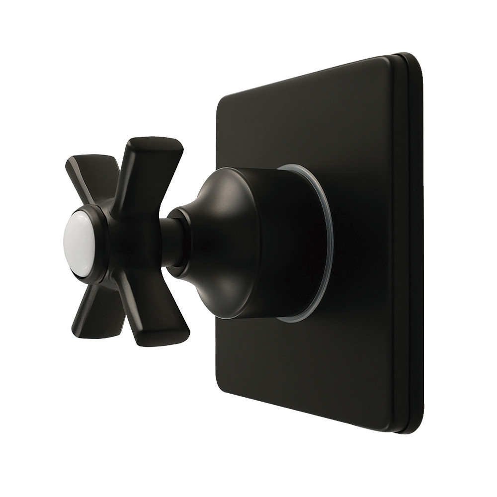 KS4040ZX Millennium Single-Handle Six-Way Diverter Valve with Square Trim Kit - Matte Black