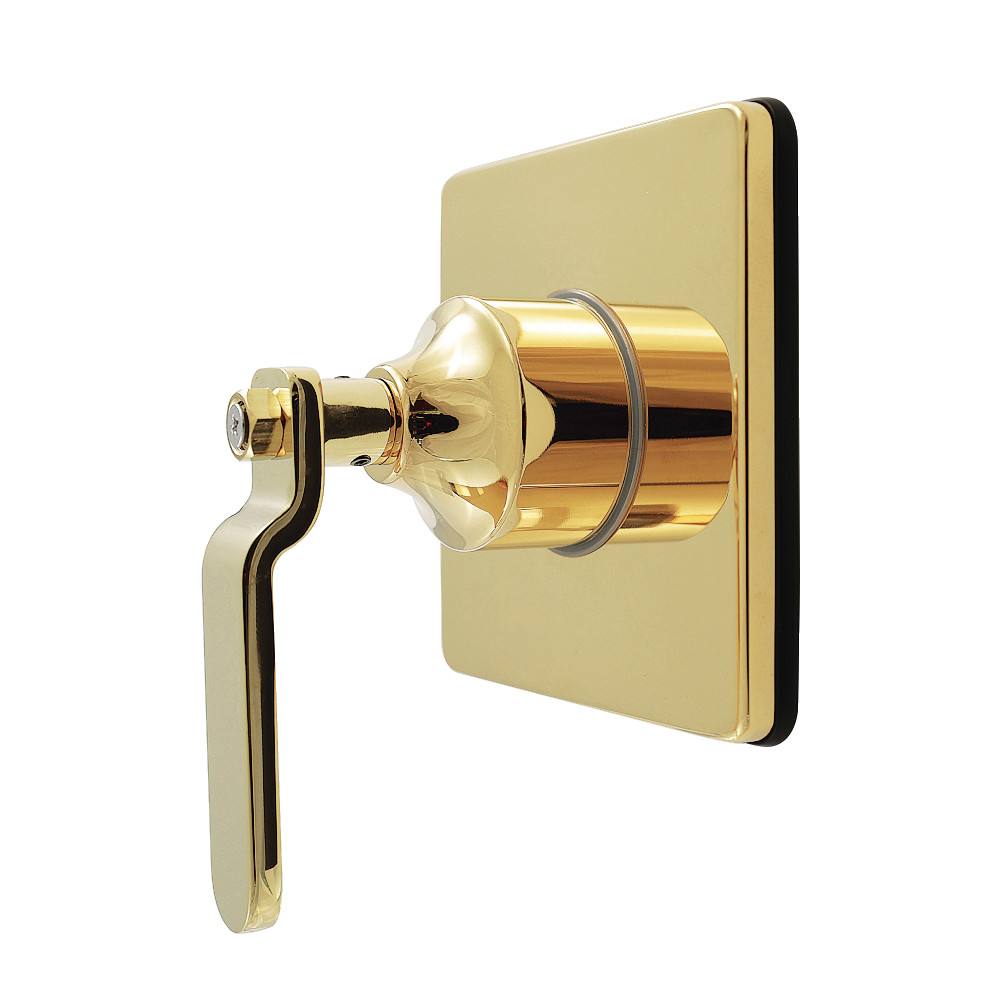 KS4042KL Whitaker Single-Handle Six-Way Diverter Valve with Square Trim Kit - Polished Brass