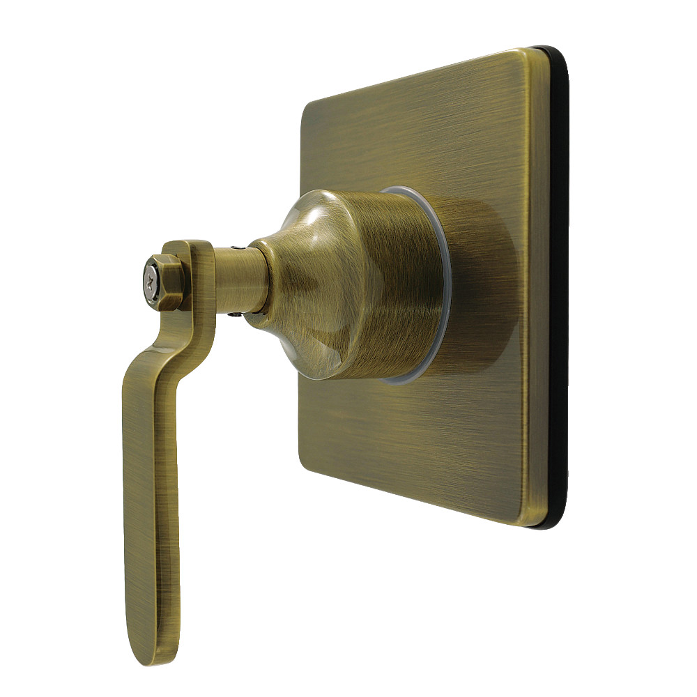 KS4043KL Whitaker Single-Handle Six-Way Diverter Valve with Square Trim Kit - Antique Brass