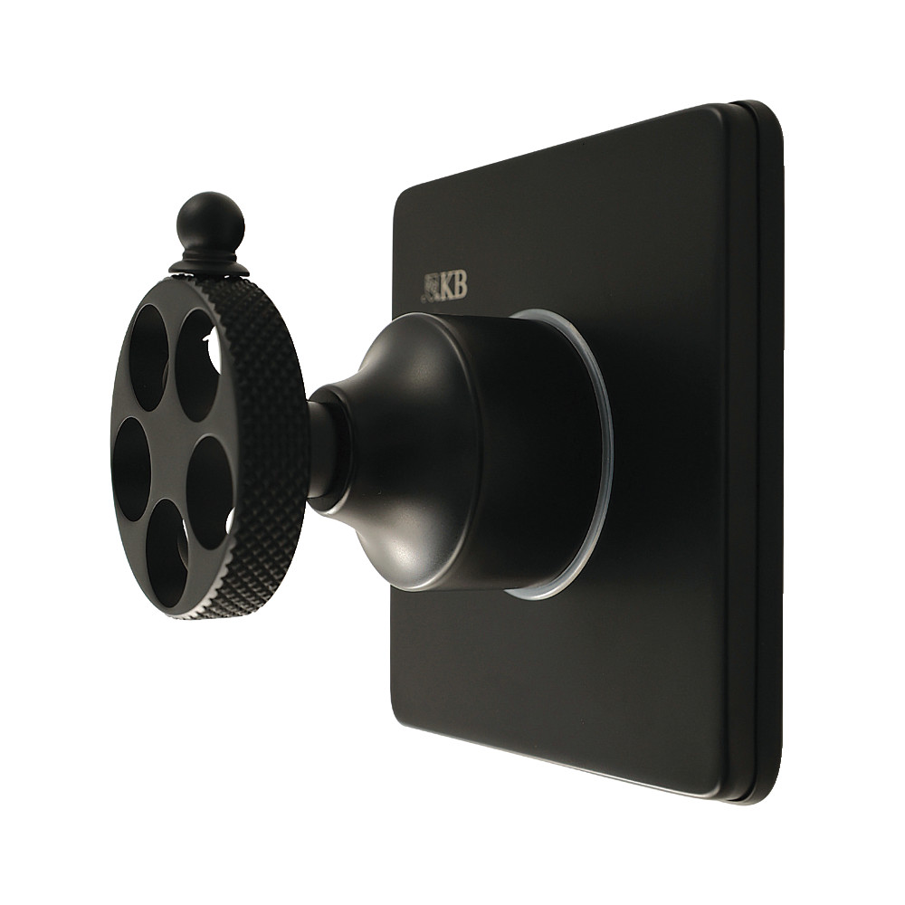 KS4040RKX Webb Single-Handle Six-Way Diverter Valve with Knurled Handle & Square Trim Kit - Matte Black