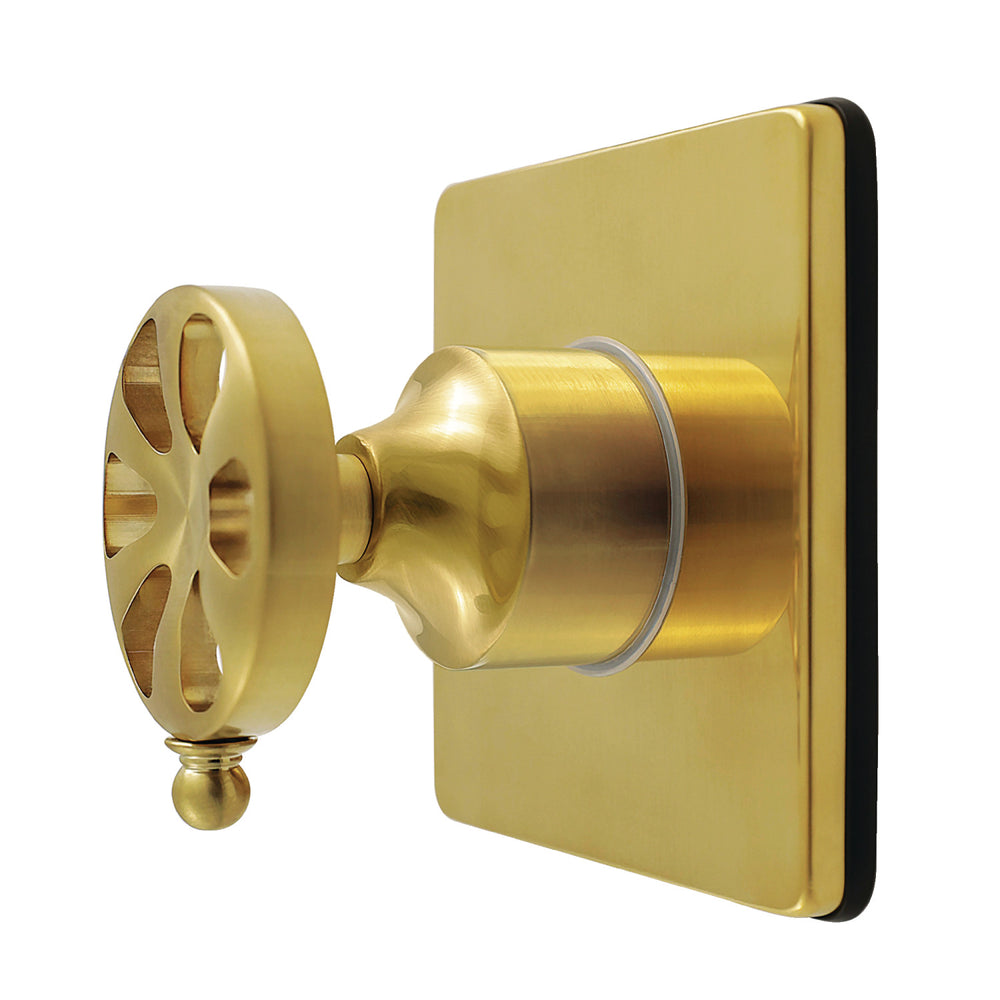 KS4047RX Belknap Single-Handle Six-Way Diverter Valve with Square Trim Kit, Brushed Brass