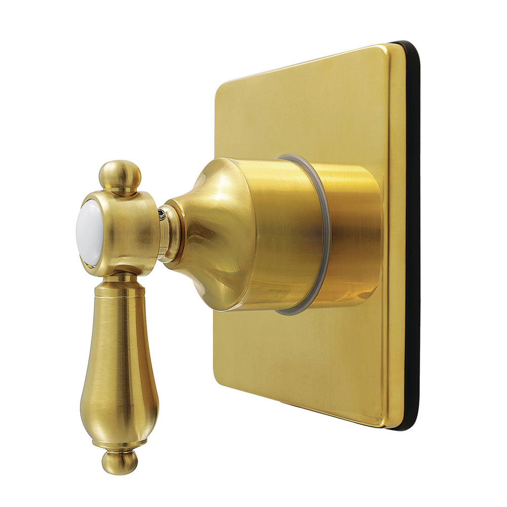 KS4047BAL Heirloom Single-Handle Six-Way Diverter Valve with Square Trim Kit, Brushed Brass