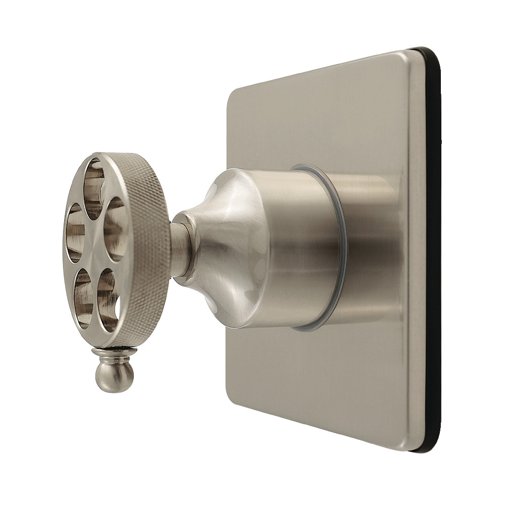 KS4048RKZ Wendell Single-Handle Six-Way Diverter Valve with Knurled Handle & Square Trim Kit - Brushed Nickel