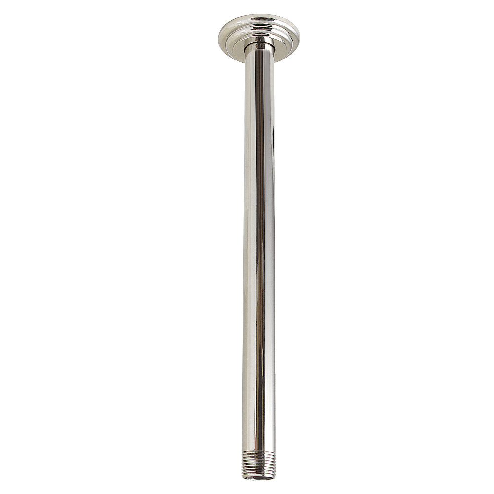 12in. Rain Drop Ceiling Mount Shower Arm - Polished Nickel - Durable Brass Construction