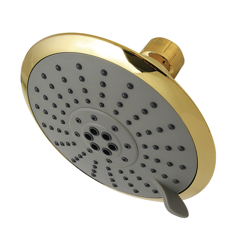 KX252 Shower Scape 5 in. Round 5-Function ABS Shower Head - Polished Brass