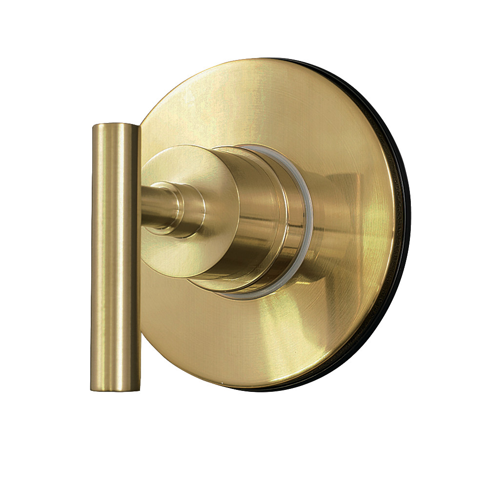 KS3037CML Manhattan Single-Handle Three-Way Diverter Valve with Round Trim Kit - Brushed Brass