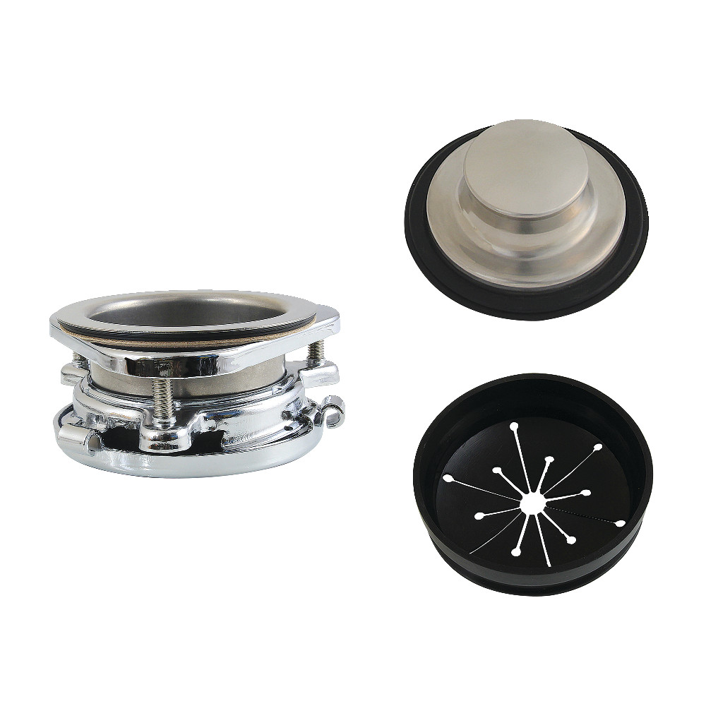 Picture of Kingston Brass KDK4101 5.31 x 5.31 x 1.25 in. Made to Match 3-Bolt Garbage Disposal Mount Assembly, Polished Stainless Steel & Polished Chrome