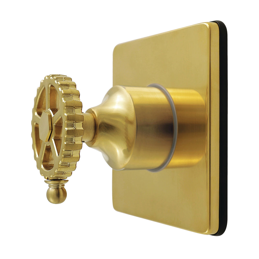 KS4047CG Fuller Single-Handle Six-Way Diverter Valve with Square Trim Kit, Brushed Brass