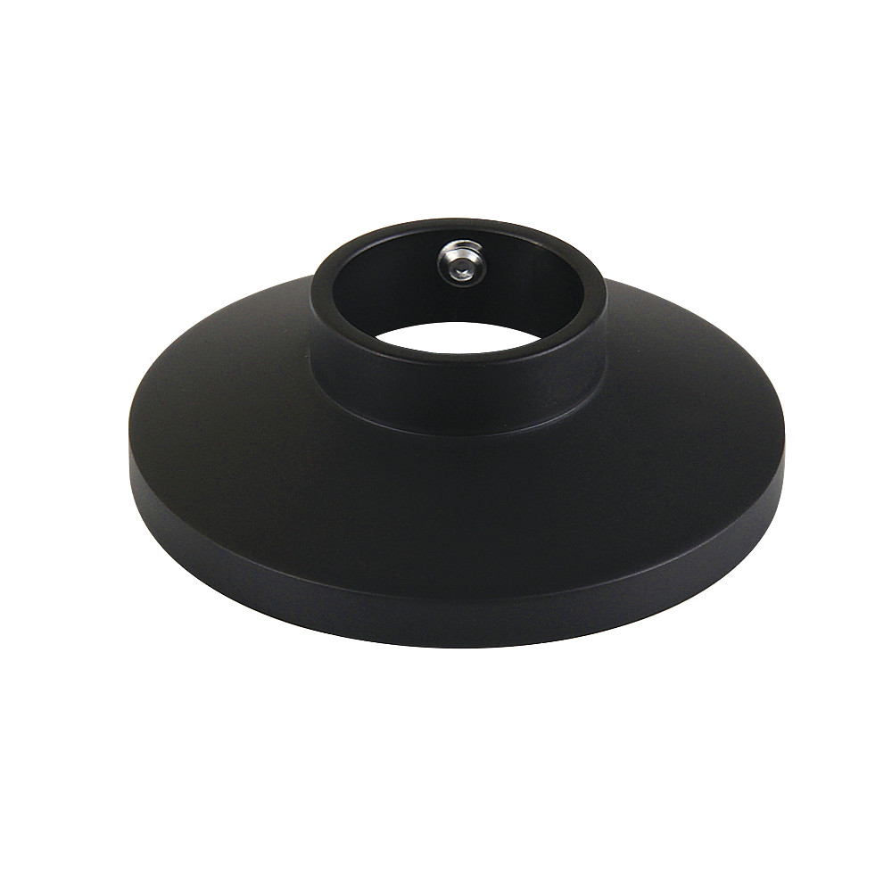 Round Shower Arm Flange - Matte Black - 2.25 in. - Durable Brass Construction