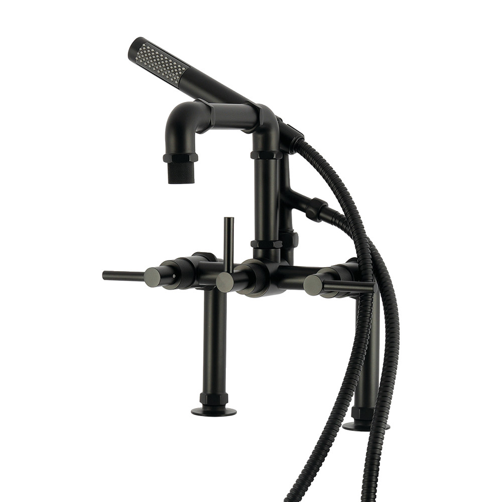 Concord Clawfoot Tub Faucet - Matte Black - Deck-Mount - Hand Shower Included