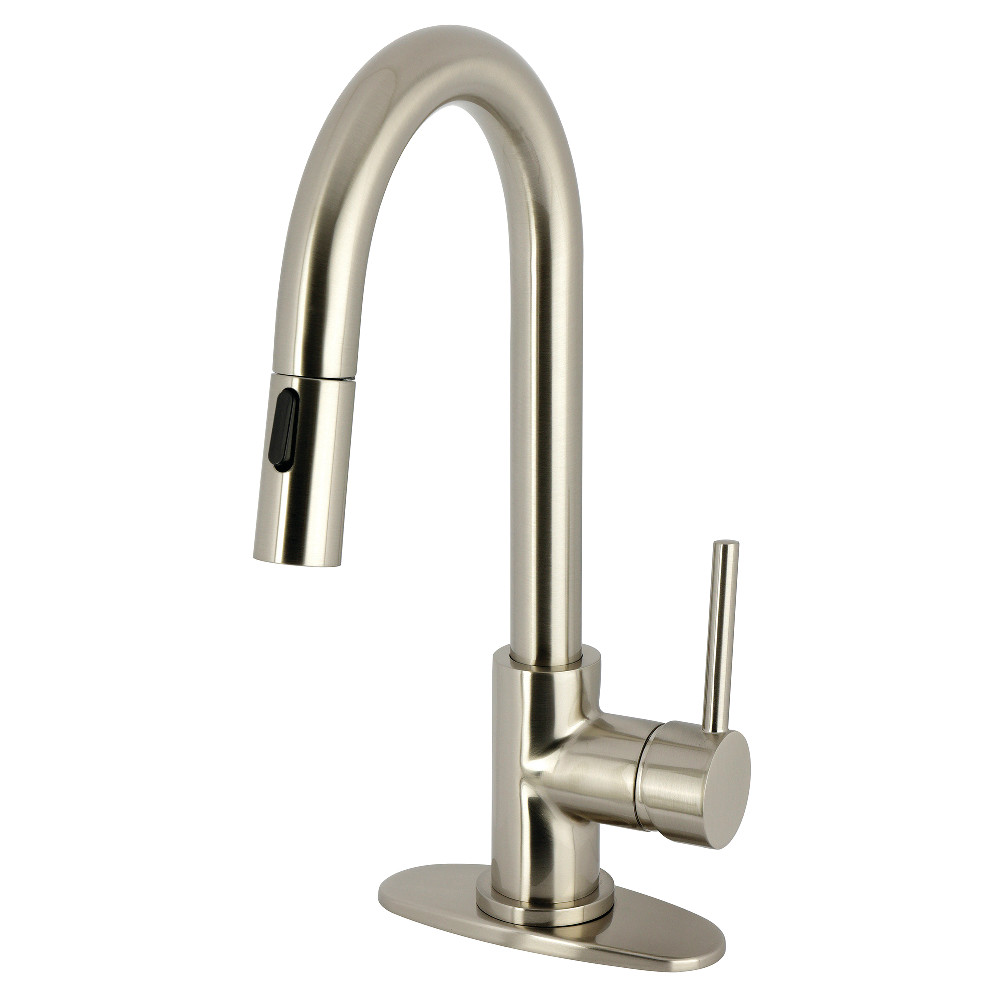 Picture of Kingston Brass LS2468DL Gourmetier Concord Single-Handle Pull Down Sprayer Bar Faucet - Brushed Nickel