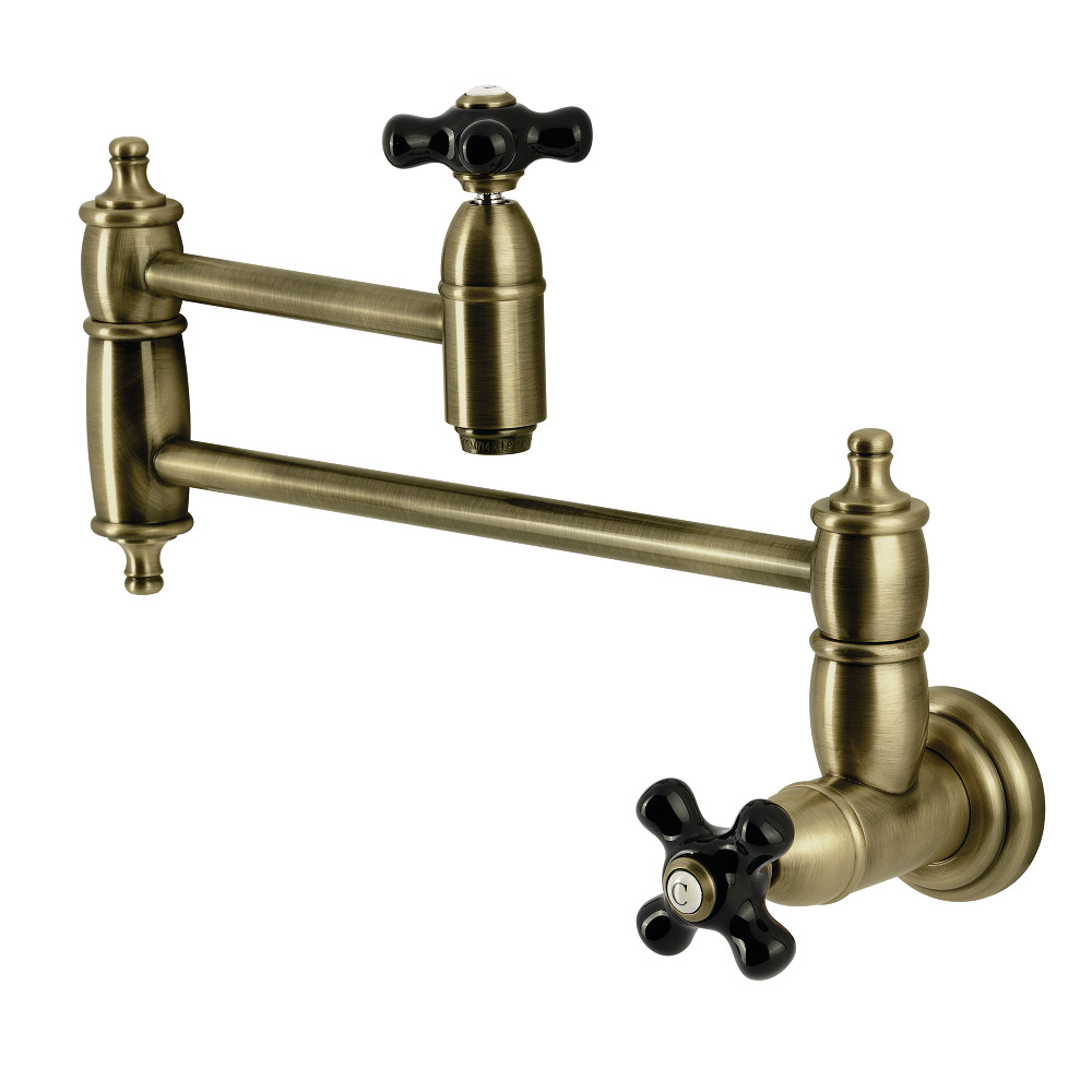 Picture of Kingston Brass KS3103PKX Duchess Wall Mount Pot Filler Faucet - Antique Brass